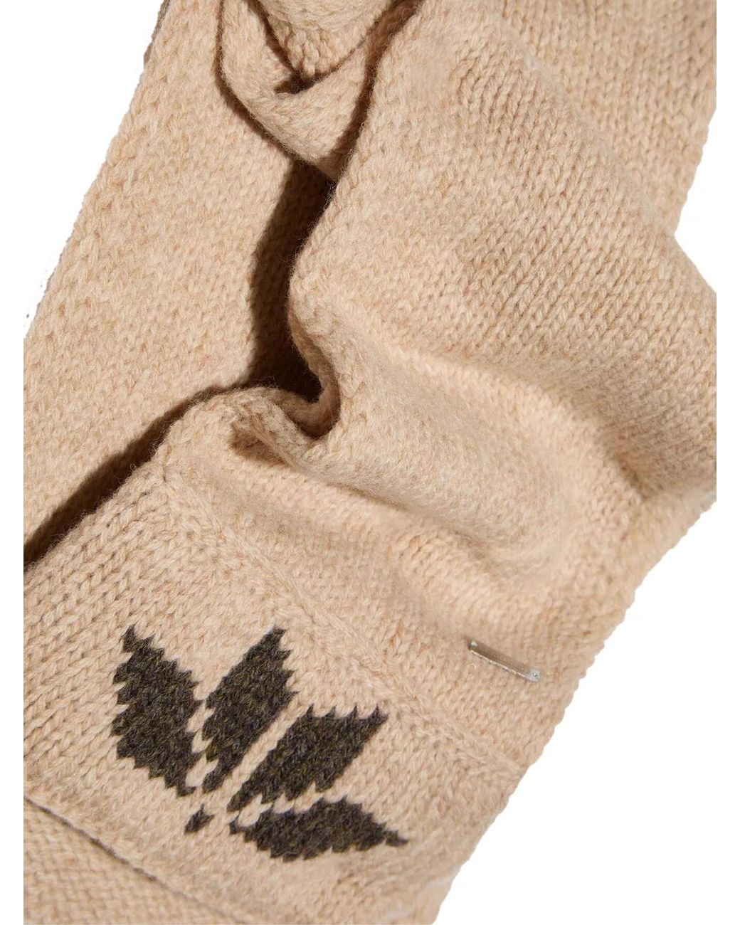 DSquared² Natural Snowflakes Logo Knit Wool Scarf for men