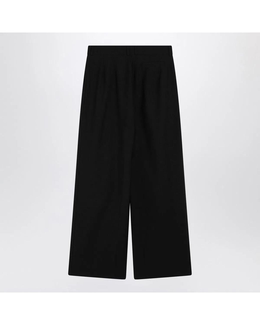 Frankie Shop Black Wideleg Ripley Woolblend Trousers