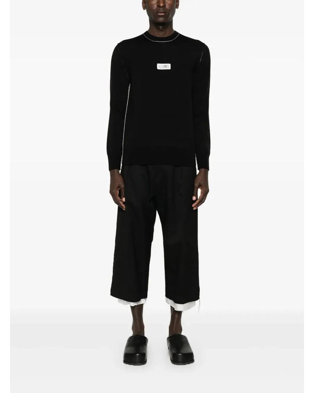 MM6 by Maison Margiela Black Crewneck for men