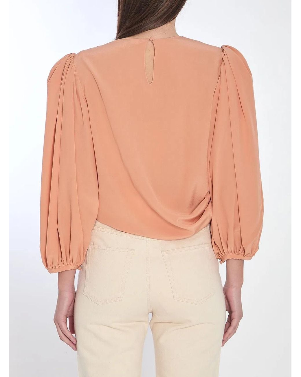 Chloé Natural Crepe Top