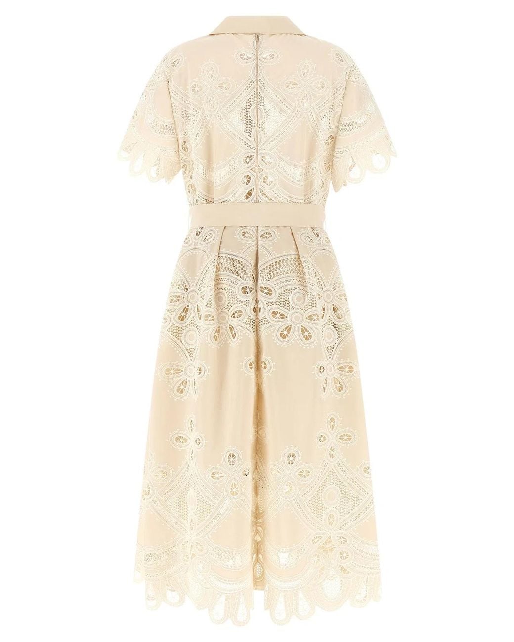 Elie Saab Natural Carving Embroidery Dress