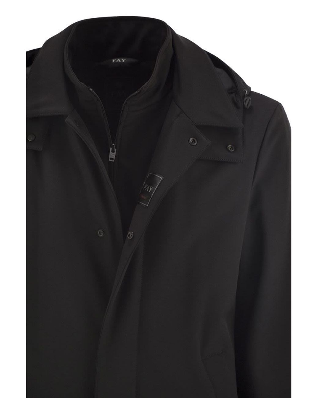 Fay Black Morning Coat Travel for men
