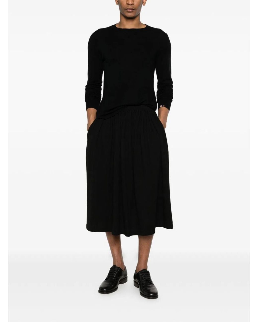 Extreme Cashmere Black Ribbed Crew Neck Sweater