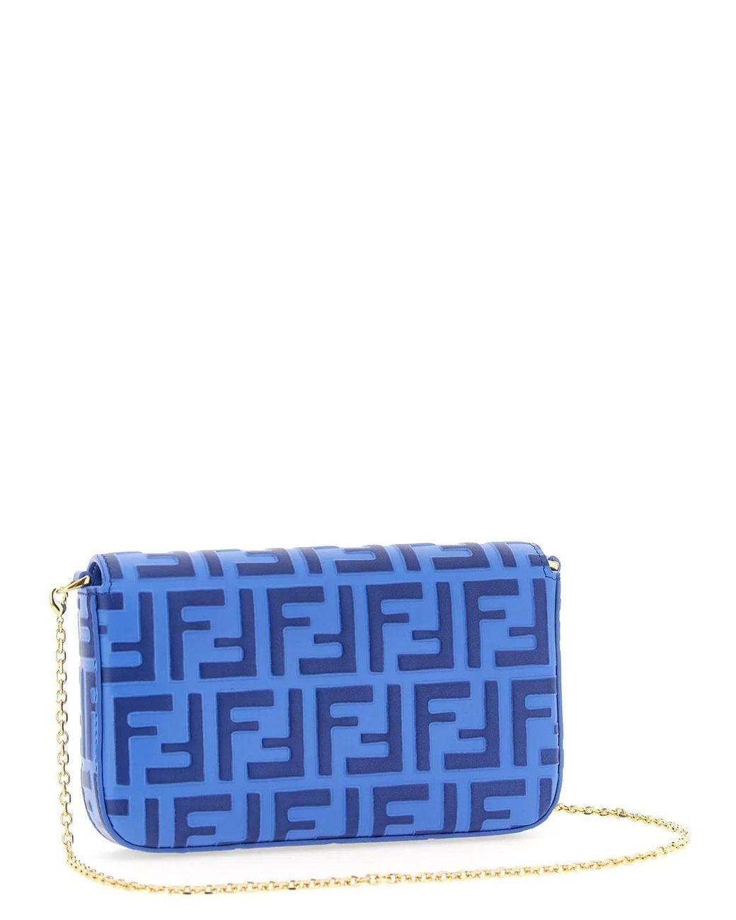 Fendi Blue 'Ff Diamonds' Wallet On Chain