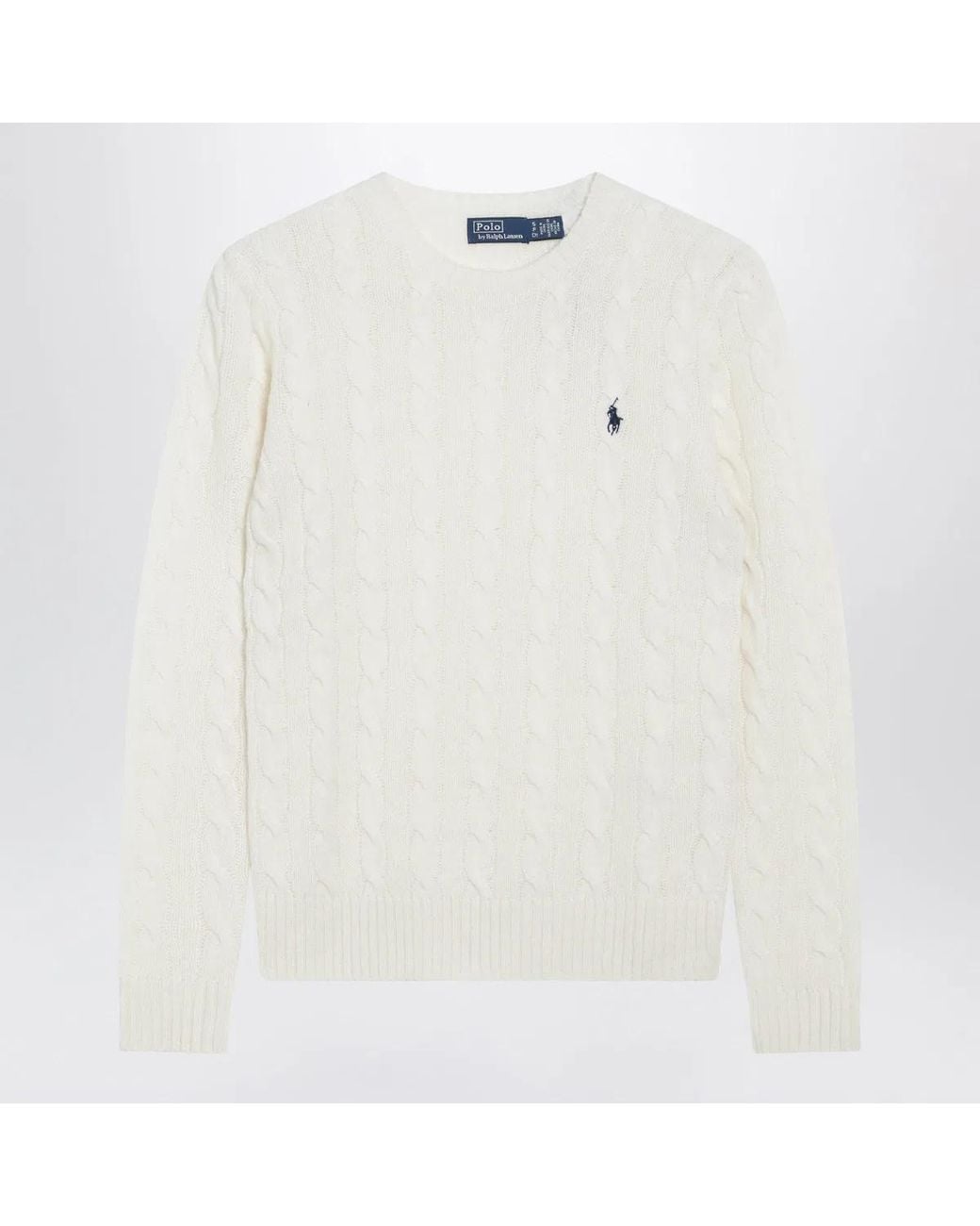 Polo Ralph Lauren White Cableknit Sweater