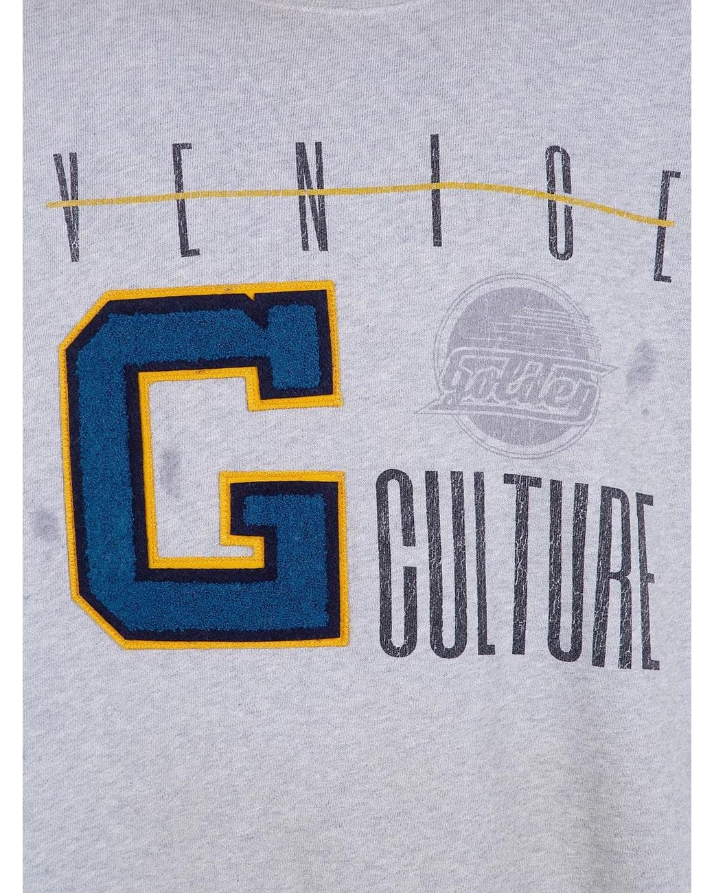 Golden Goose Deluxe Brand Gray Sweatshirt With College Logo Graphic for men