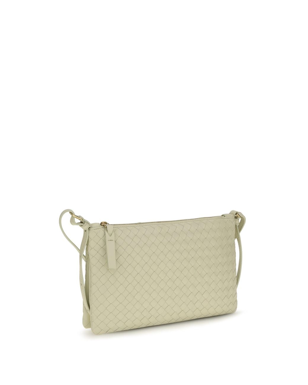 Bottega Veneta White Intrecciato Shoulder Bag