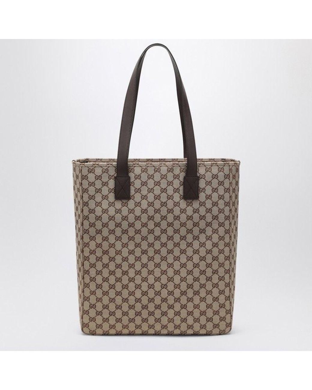 Gucci Brown Large Gg Fabric Shopping Bag for men