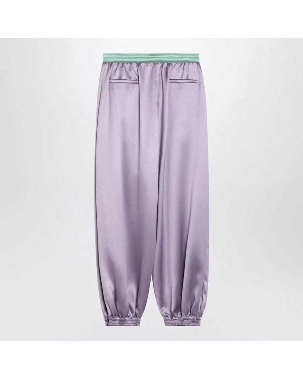 Valentino Purple Wide Lilac Silk Pants