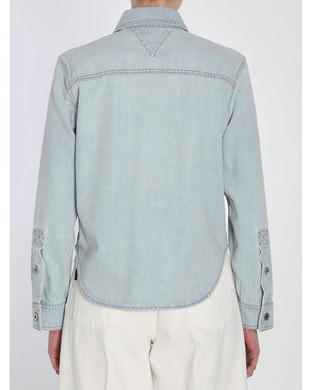 Bottega Veneta Gray Denim Shirt