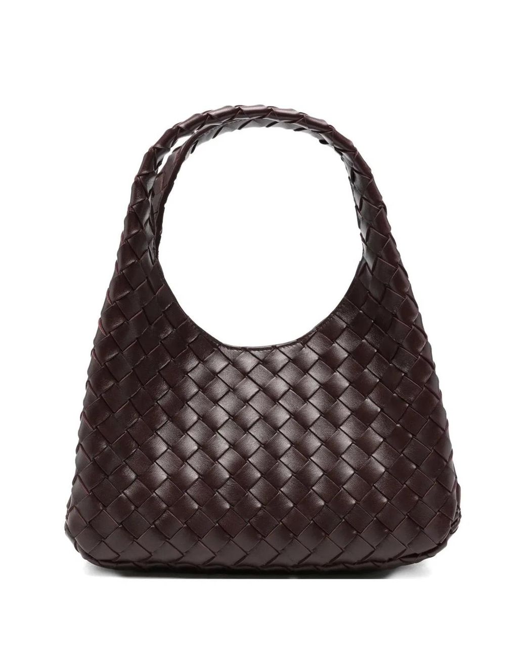 Bottega Veneta Black Small Campana Intrecciato Shoulder Bag