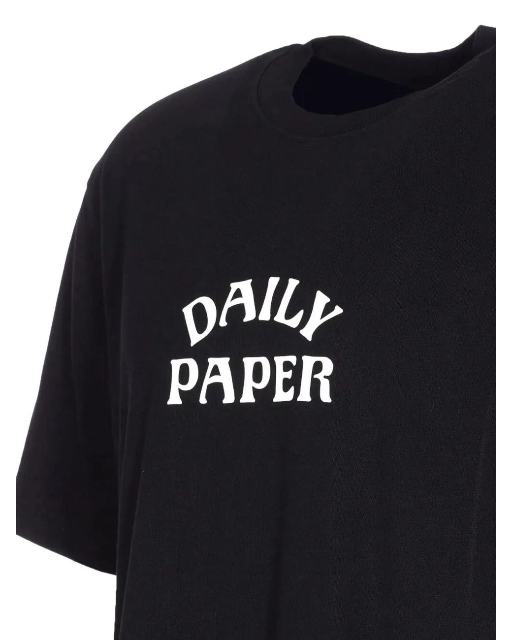 Daily Paper Black "Dias Stacked" Ss T-Shirt for men
