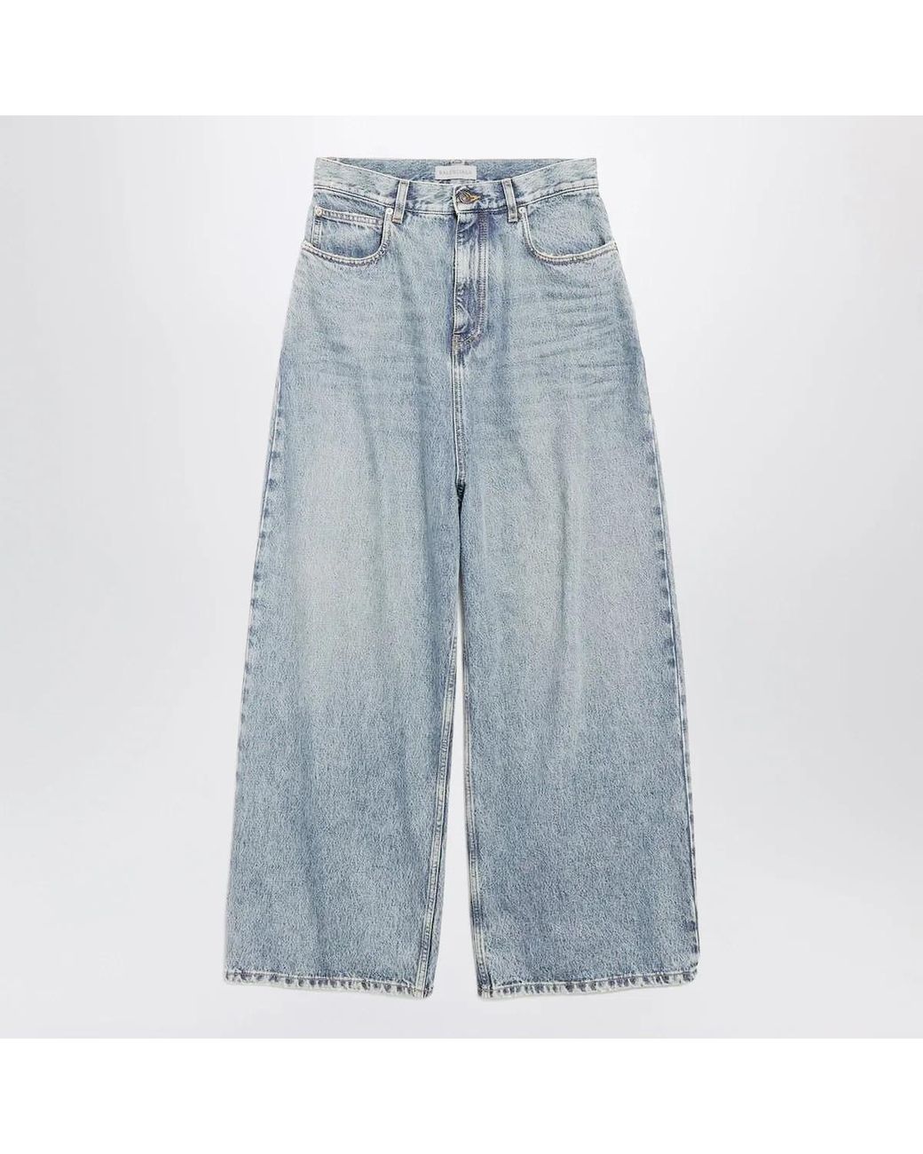 Balenciaga Blue Wide-Leg Light Cotton Jeans