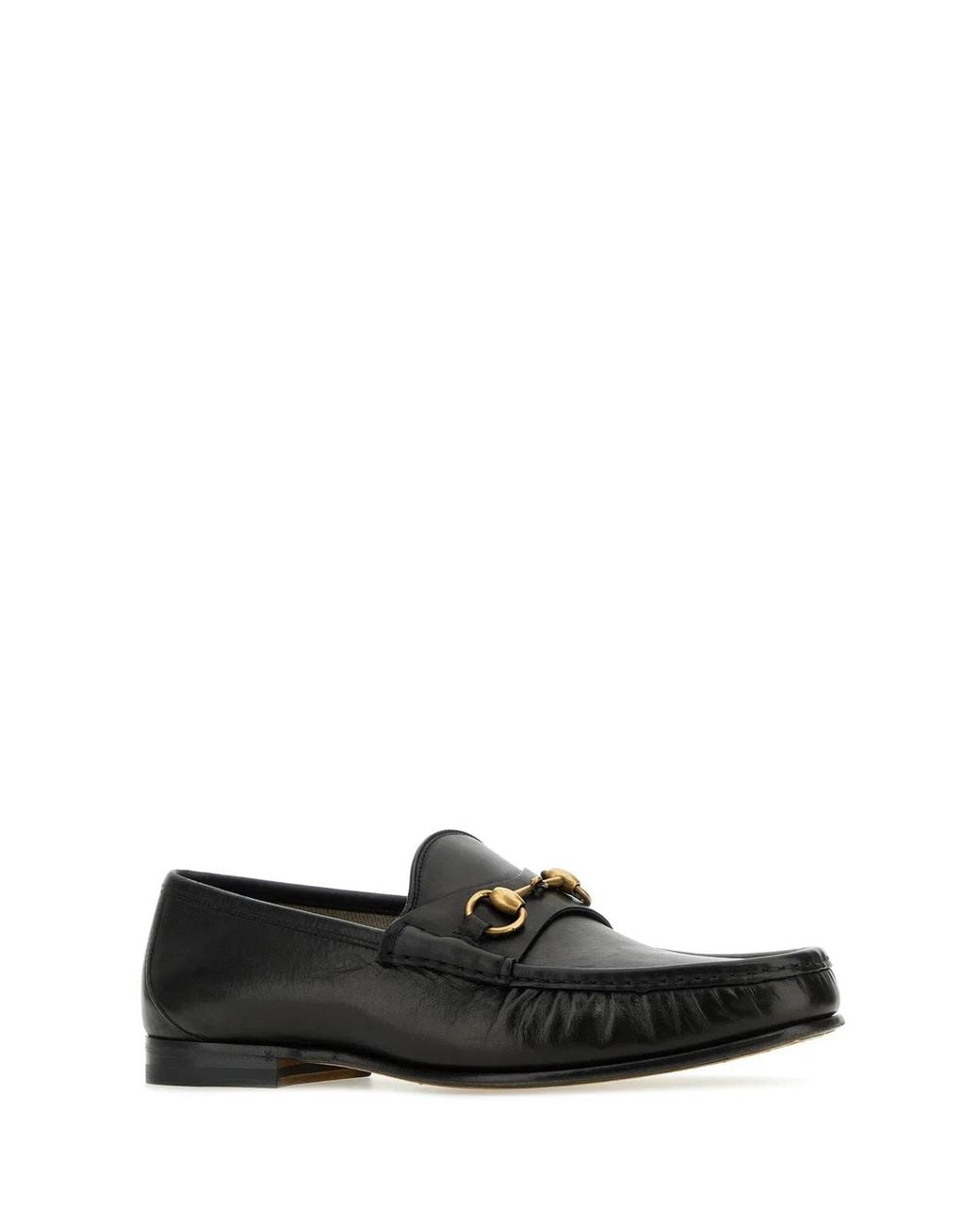 Gucci Black Leather Loafers for men