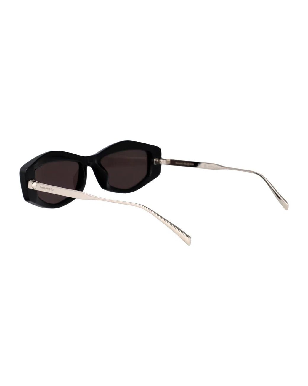McQueen Black Metal Sunglasses