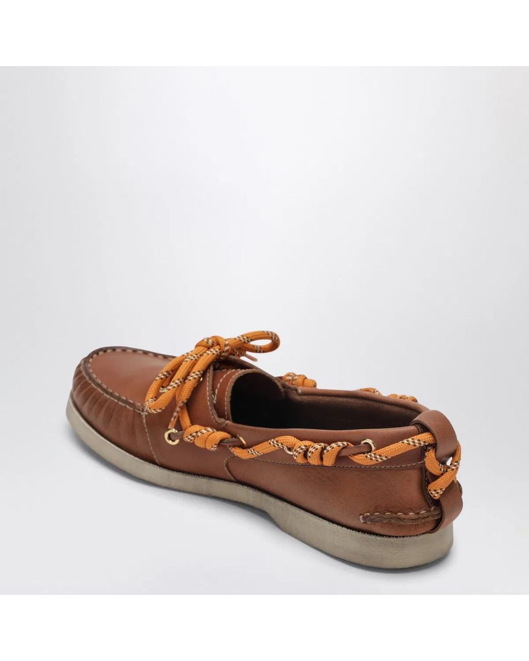 Golden Goose Deluxe Brand Brown Tan Cow Leather Boat Loafers