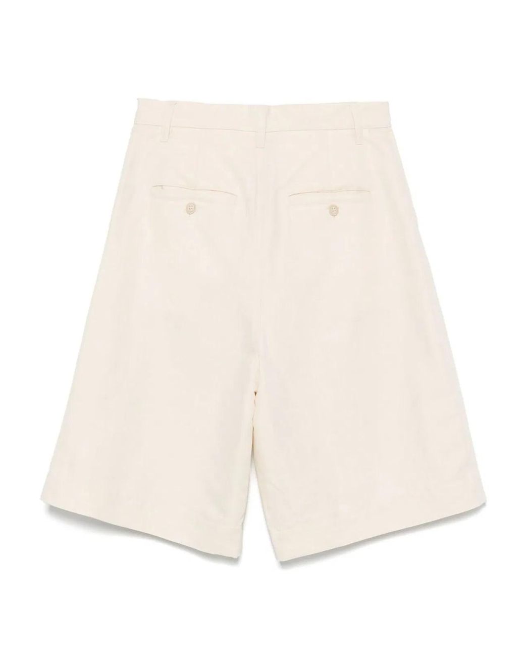 Filippa K Natural Linen And Cotton Blend Shorts
