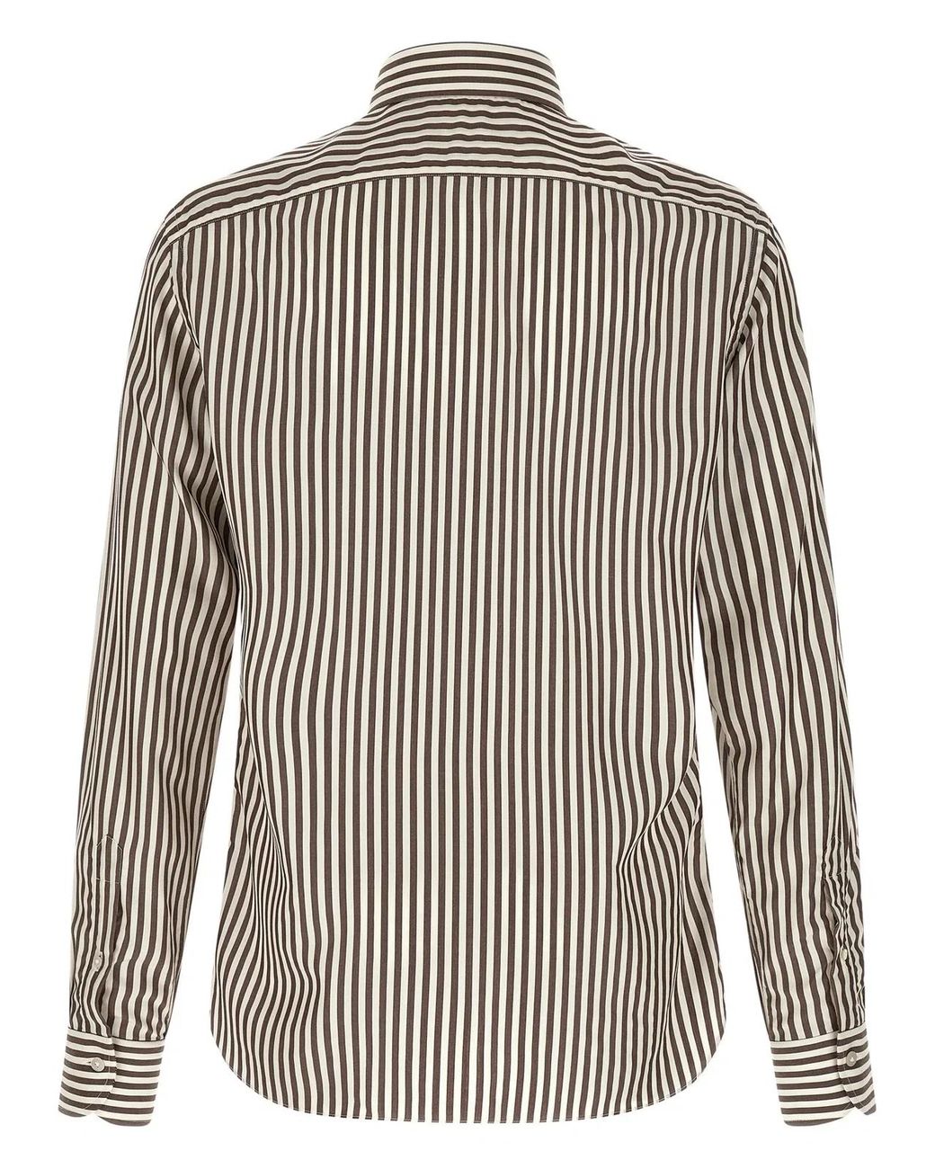 Borriello Brown Striped Shirt for men