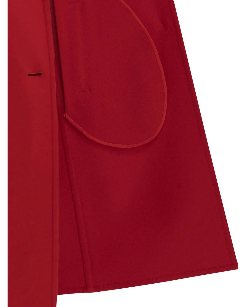 Valentino Red Long Wool And Cashmere Coat