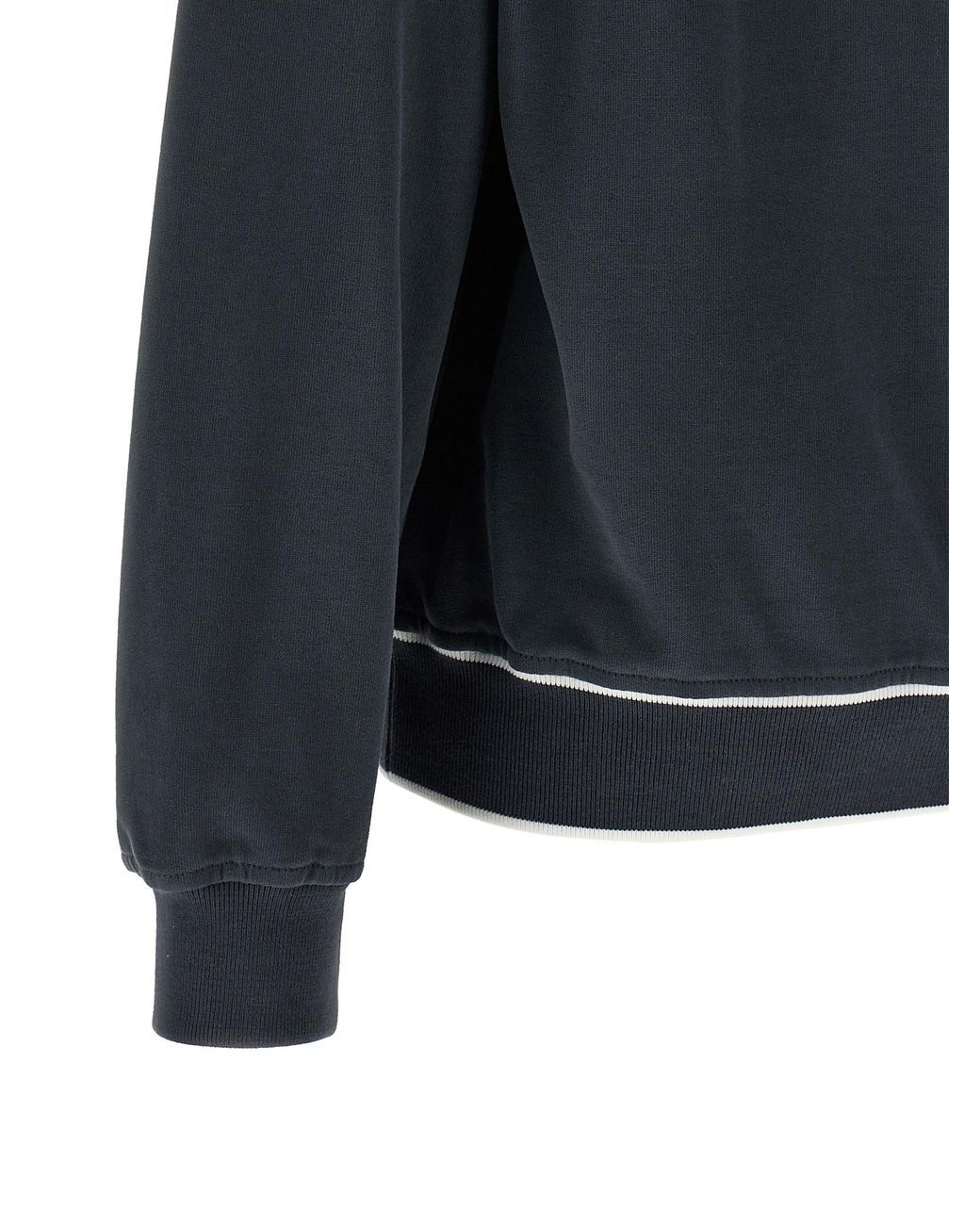 Brunello Cucinelli Black Cotton Sweatshirt Clothing