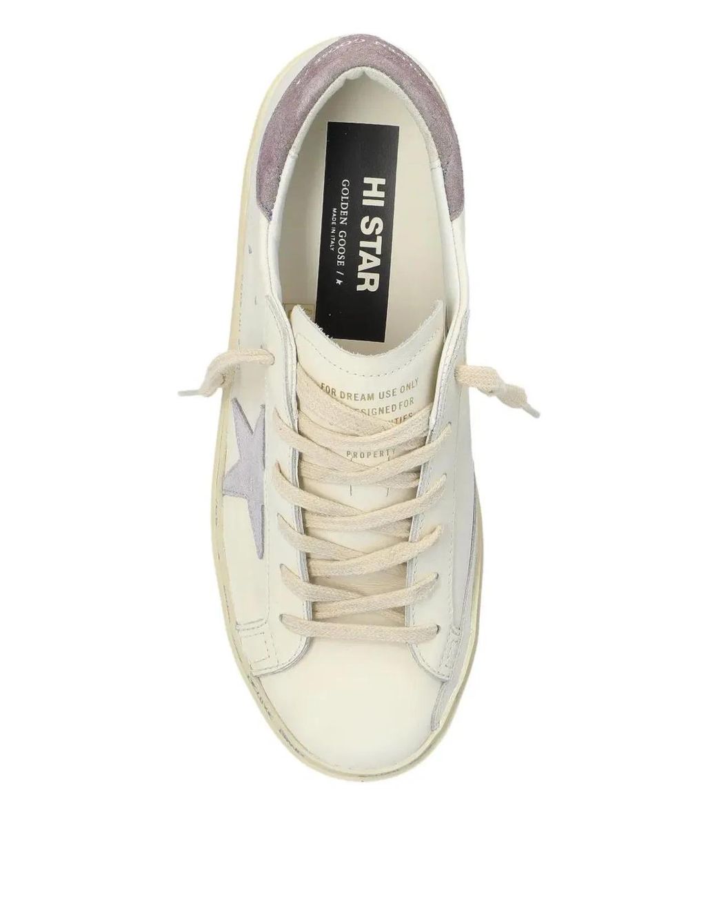 Golden Goose Deluxe Brand White Hi Star Leather Platform Sneakers