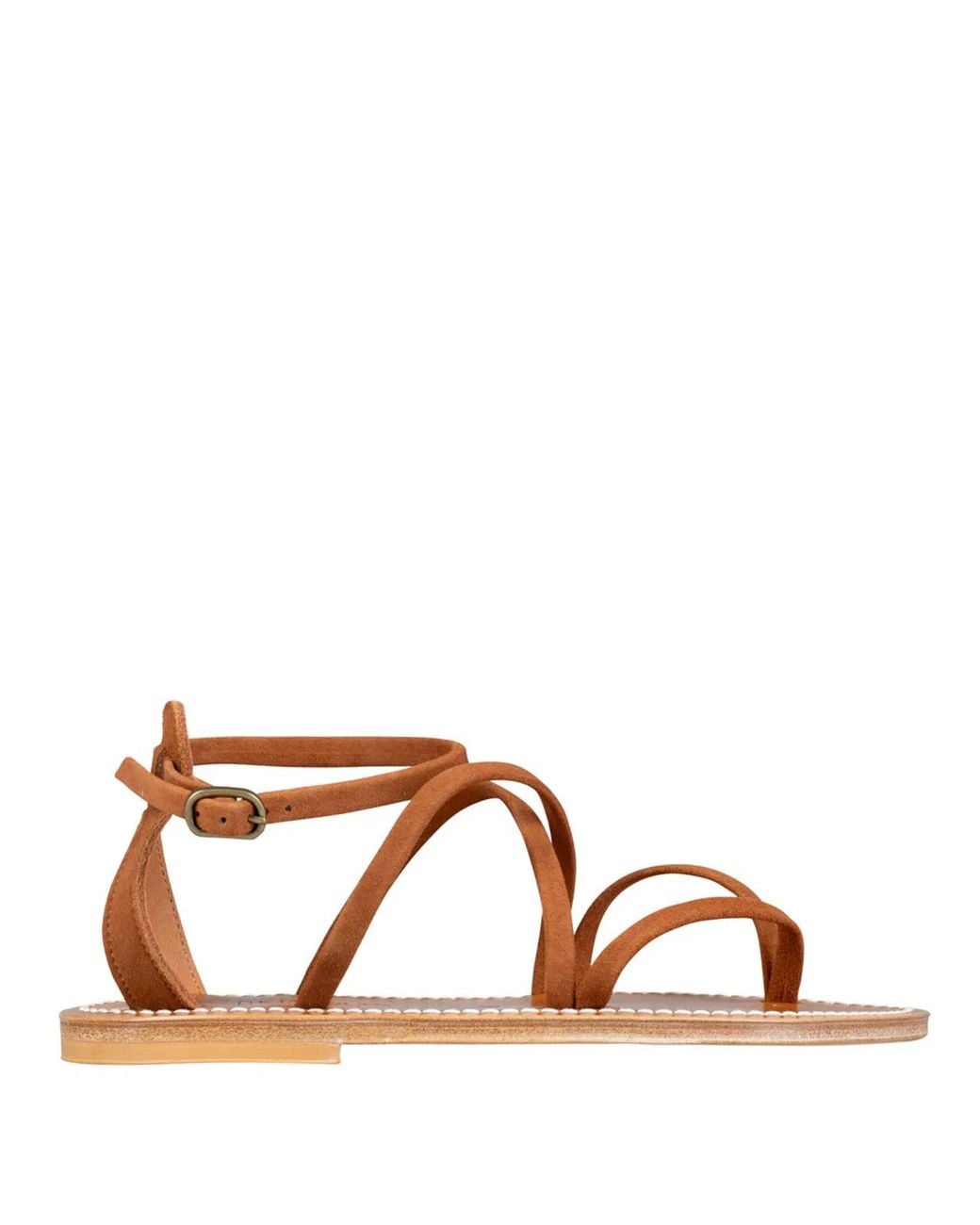 K. Jacques Brown Epicure F Miel Suede Sandals