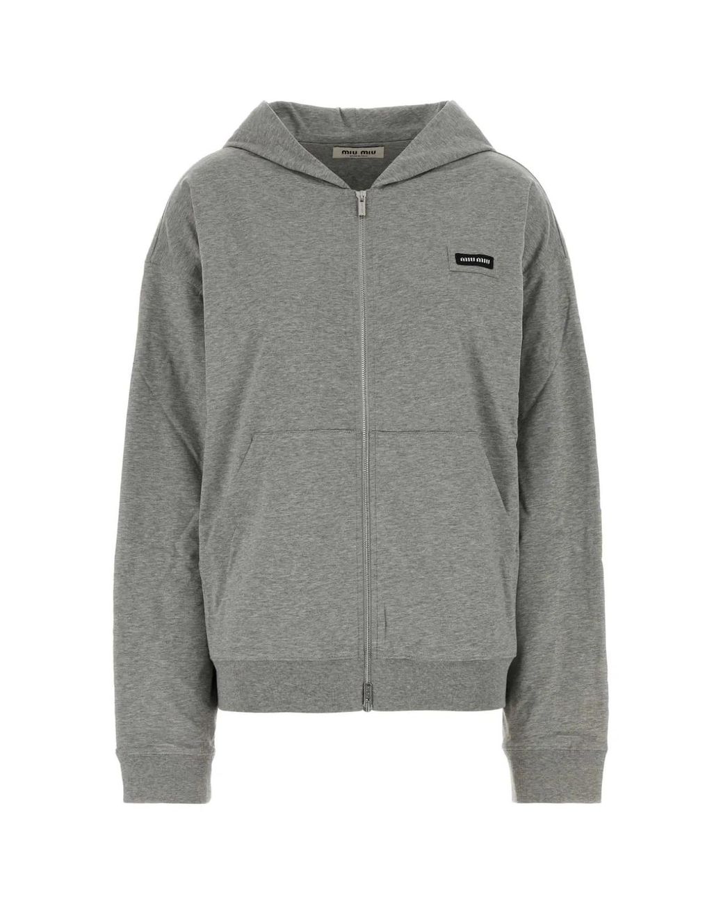 Miu Miu Gray Cotton Sweatshirt