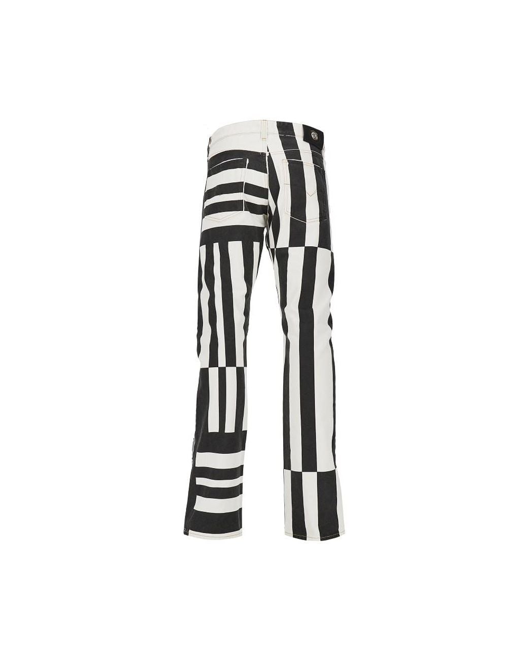 Versace Black Denim Jeans With Sylvester Print for men