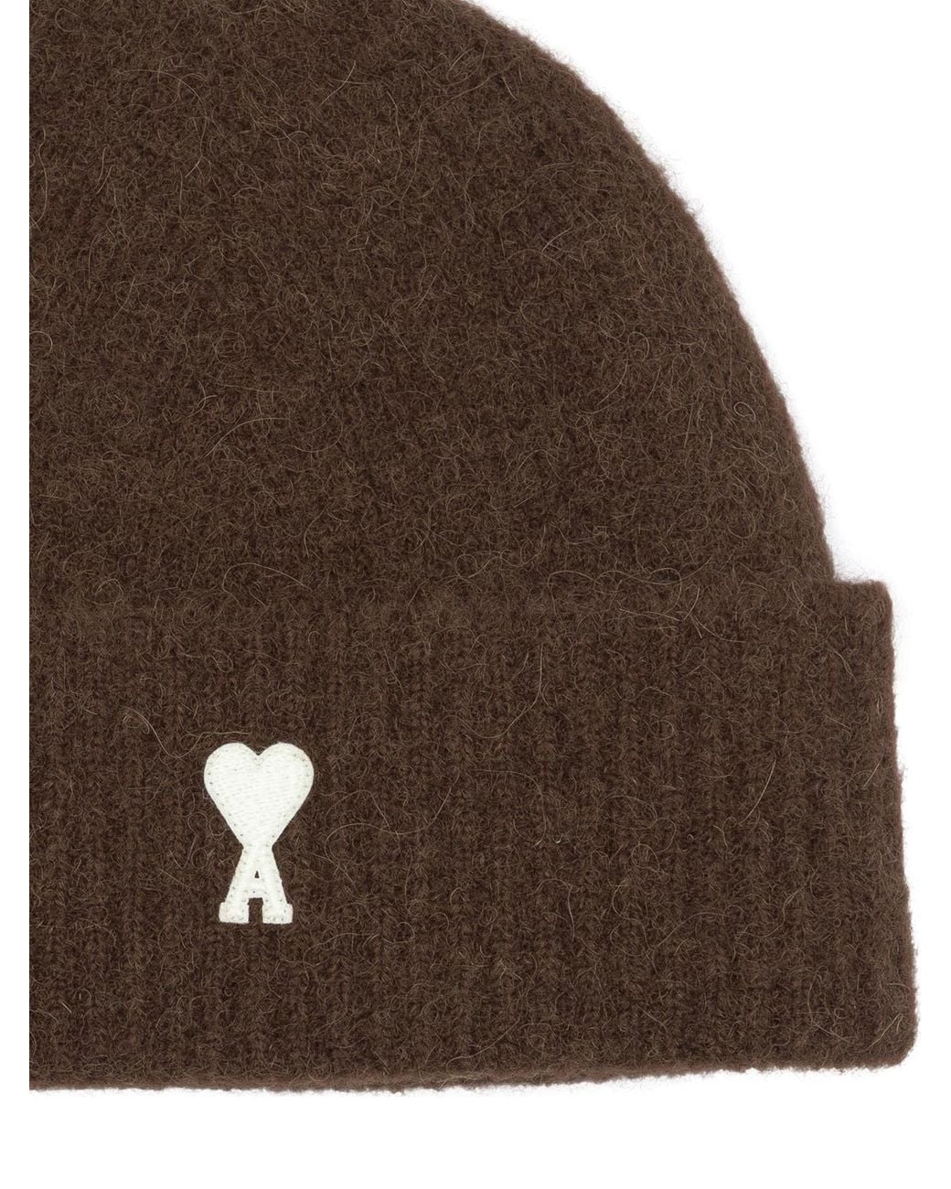 AMI Brown Alpaca Beanie for men