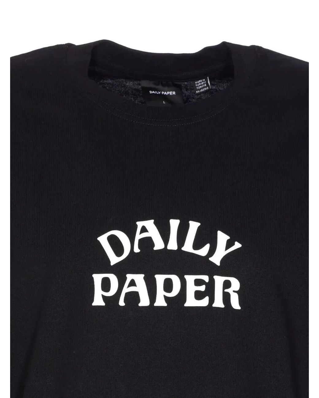 Daily Paper Black "Dias Stacked" Ss T-Shirt for men