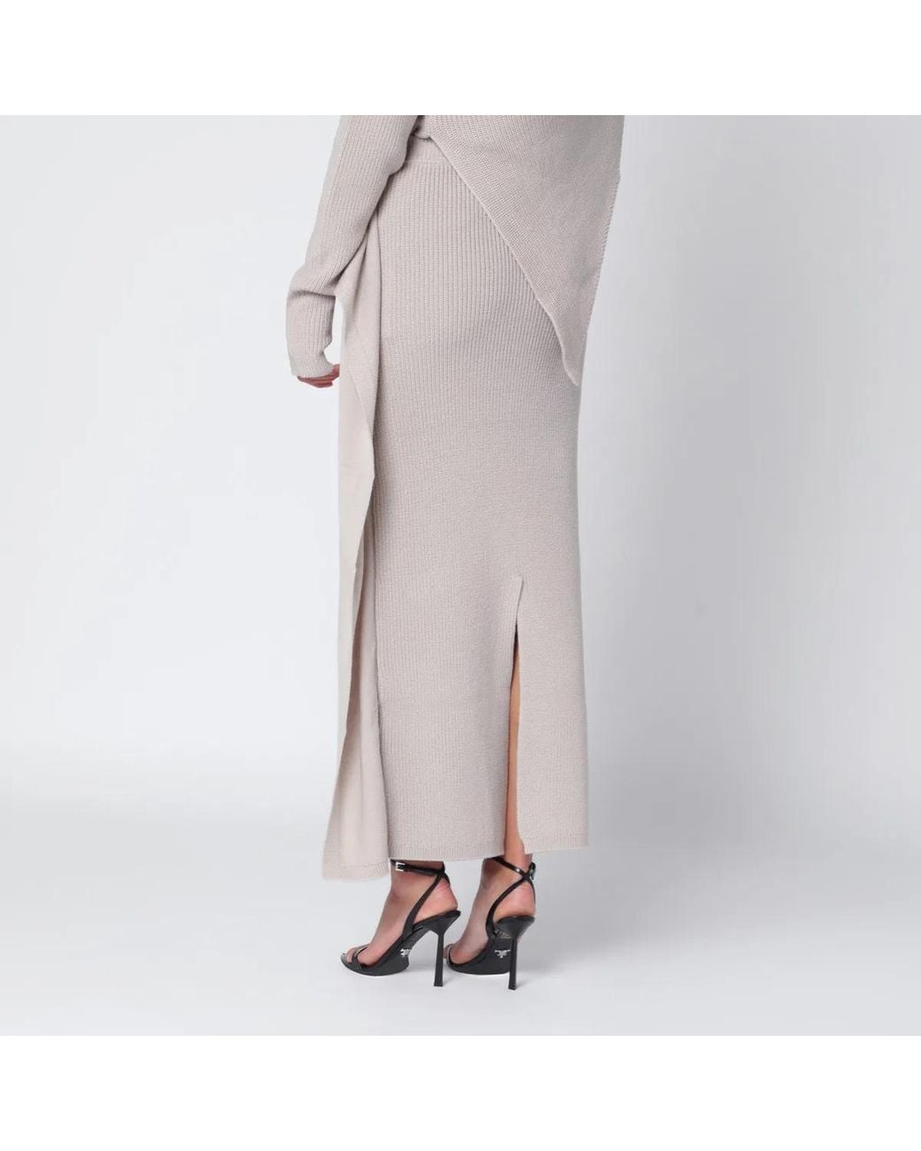 Entire studios White Light Long Wool Skirt