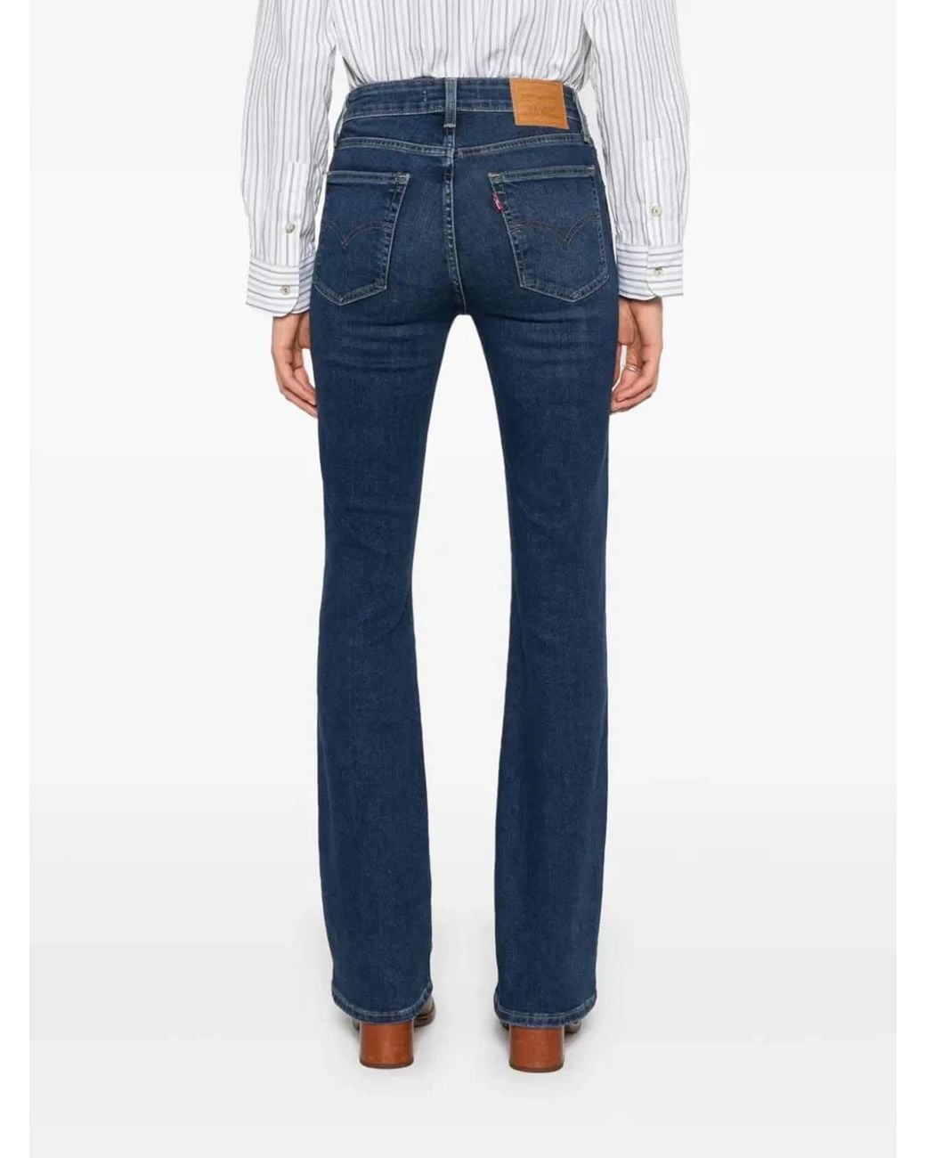 Levi's Blue 725 High Rise Bootcut Wave Dark