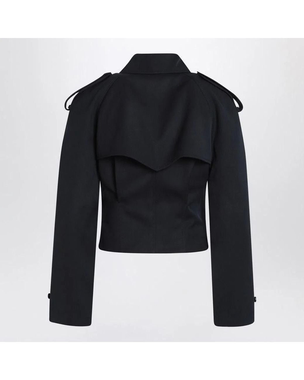 McQueen Blue Wool Coat