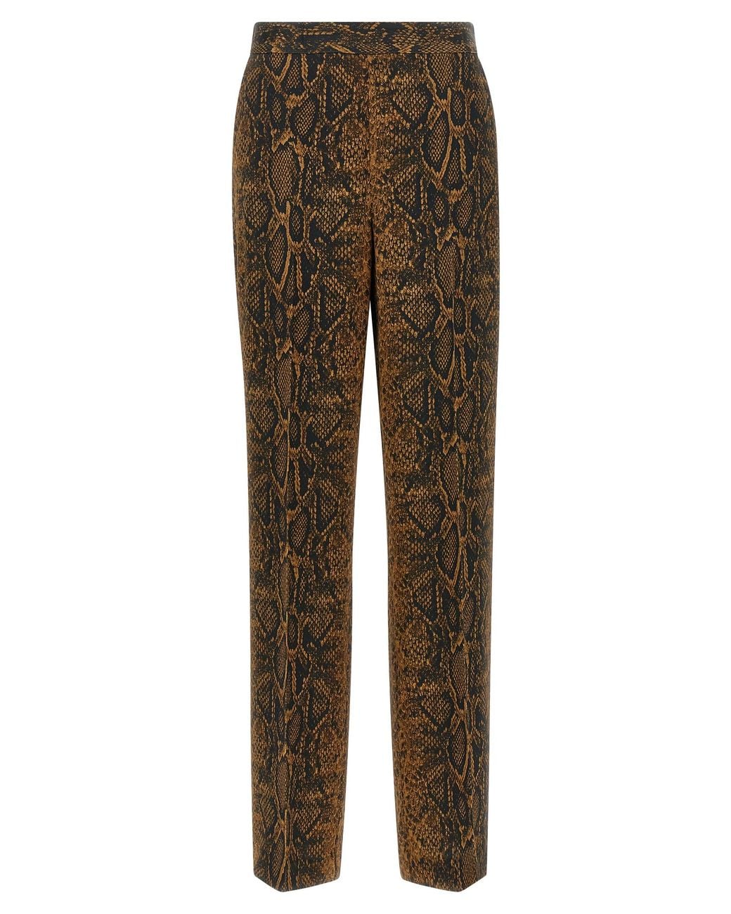 Twinset Brown Twin Set Python Print Pants