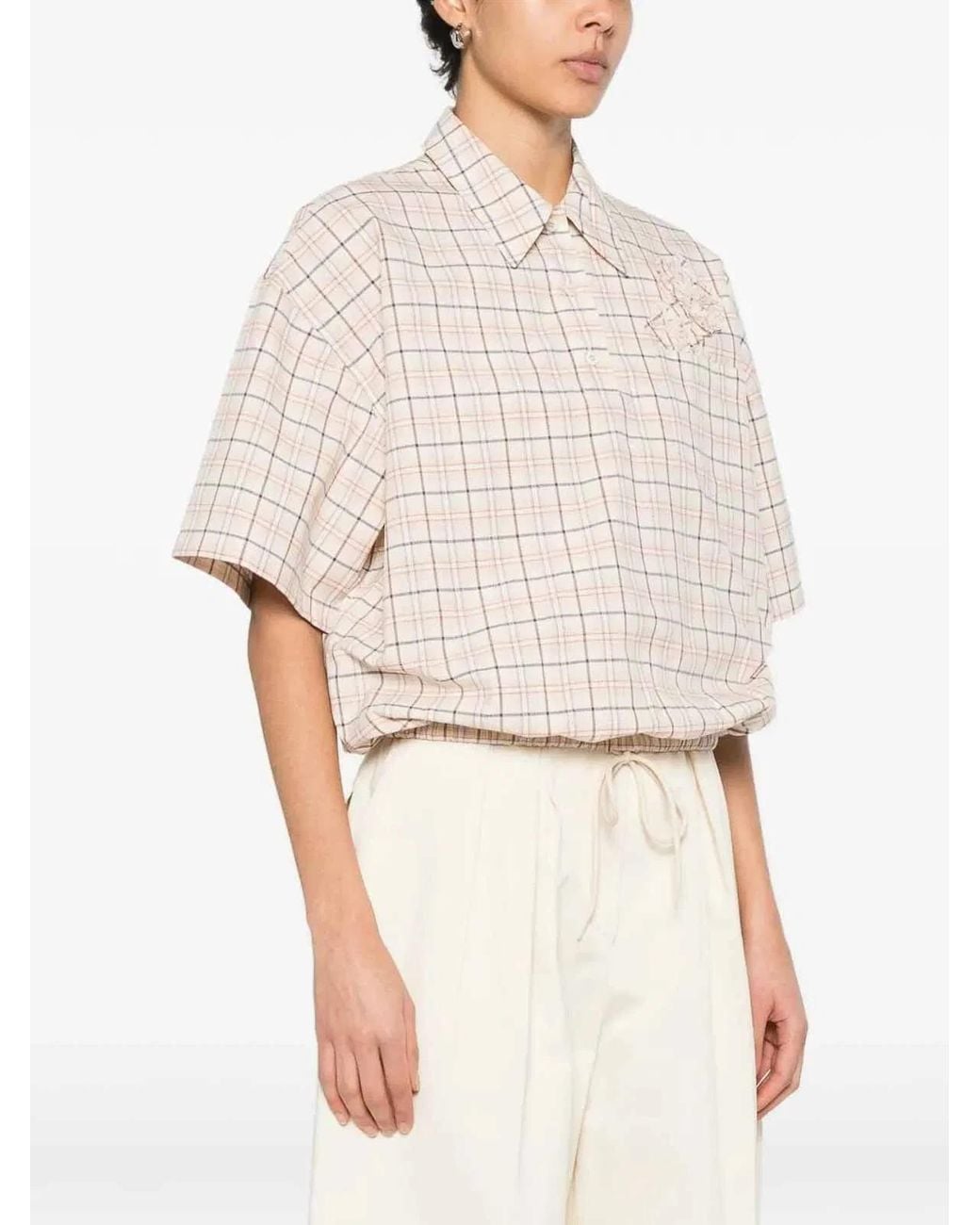 Prada White Cropped Shirt