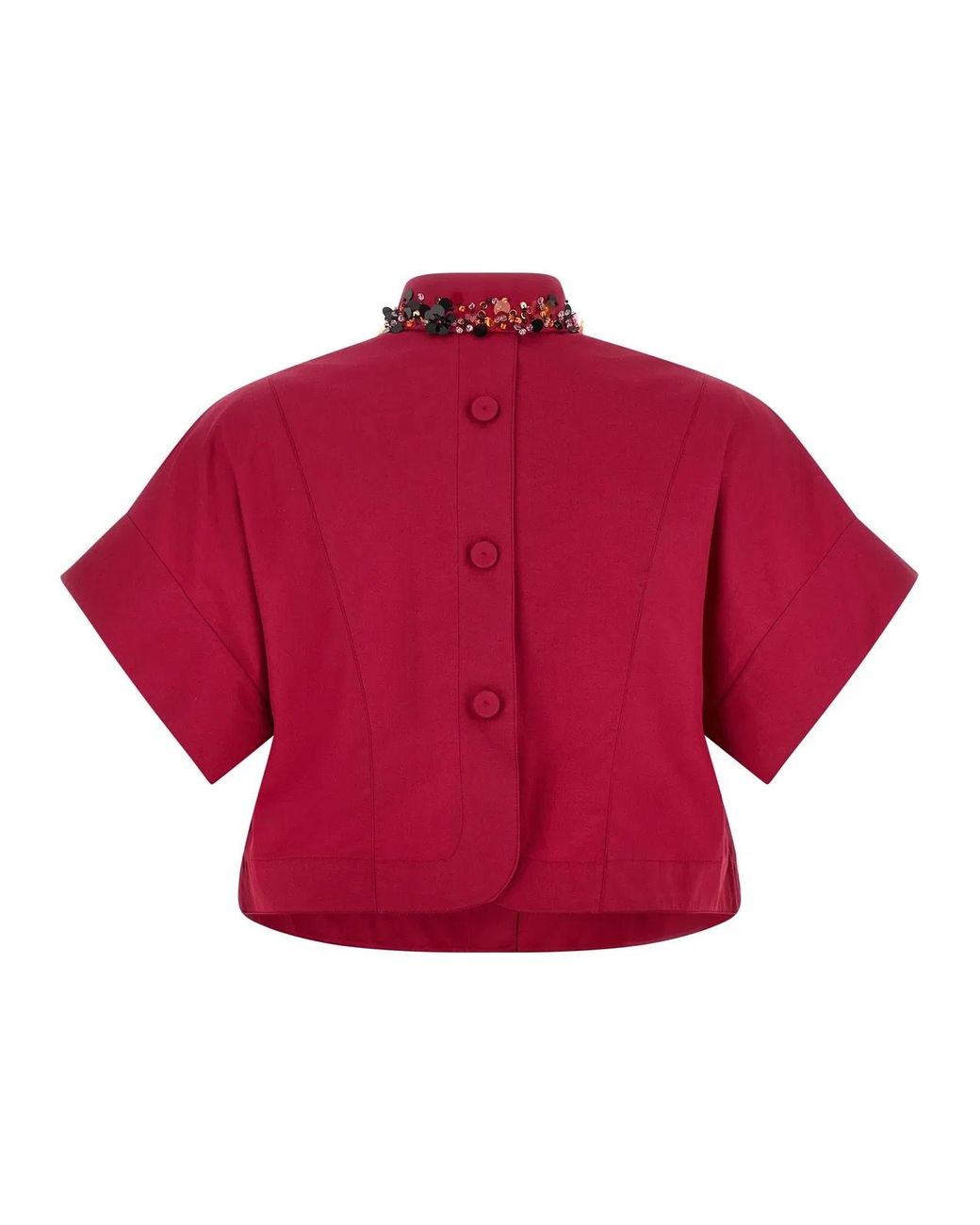 Fendi Red Shirt With Embroidery