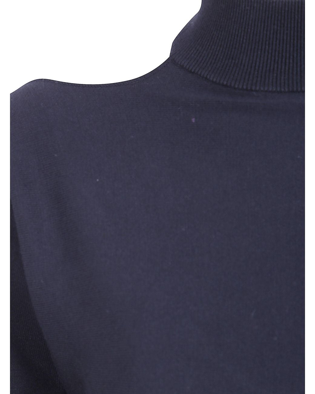 Semicouture Blue "Blanche" Turtle Neck Sweater