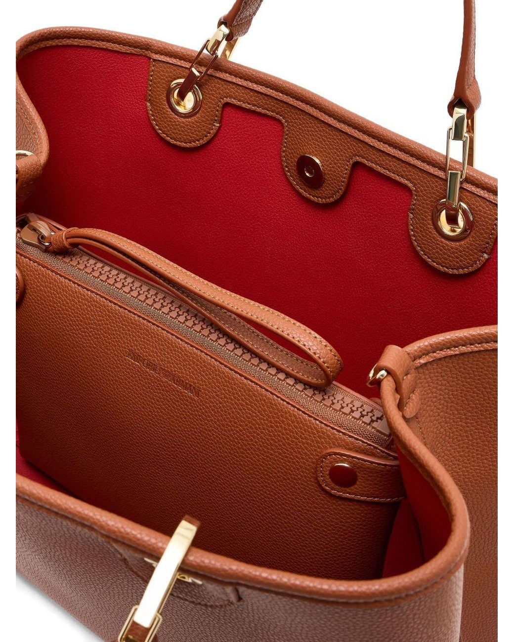 Emporio Armani Brown Myea Medium Tote Bag