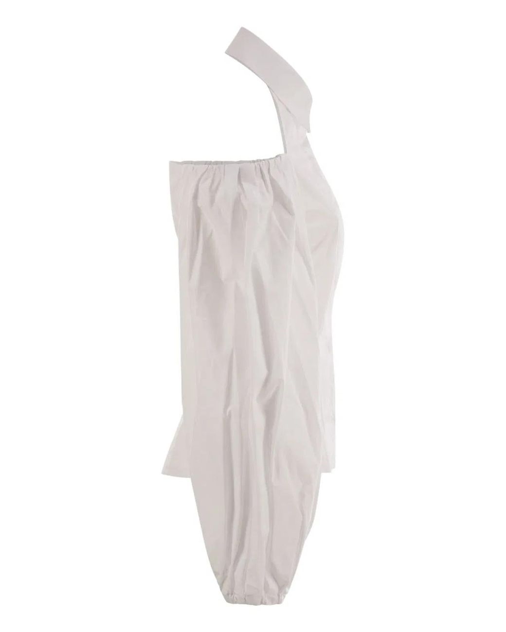 MVP WARDROBE White Cotton Shirt With Balloon Sleeves