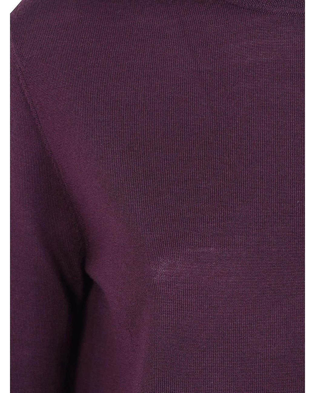 Aspesi Purple Round Neck Sweater