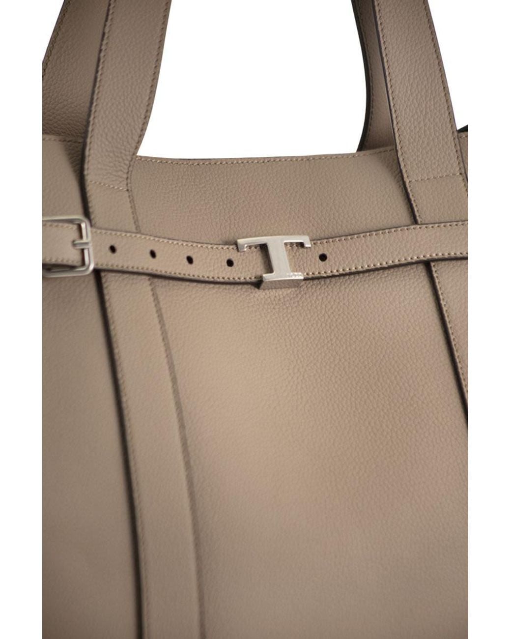 Tod's Brown Tumbled Calfskin Leather Tote Bag for men