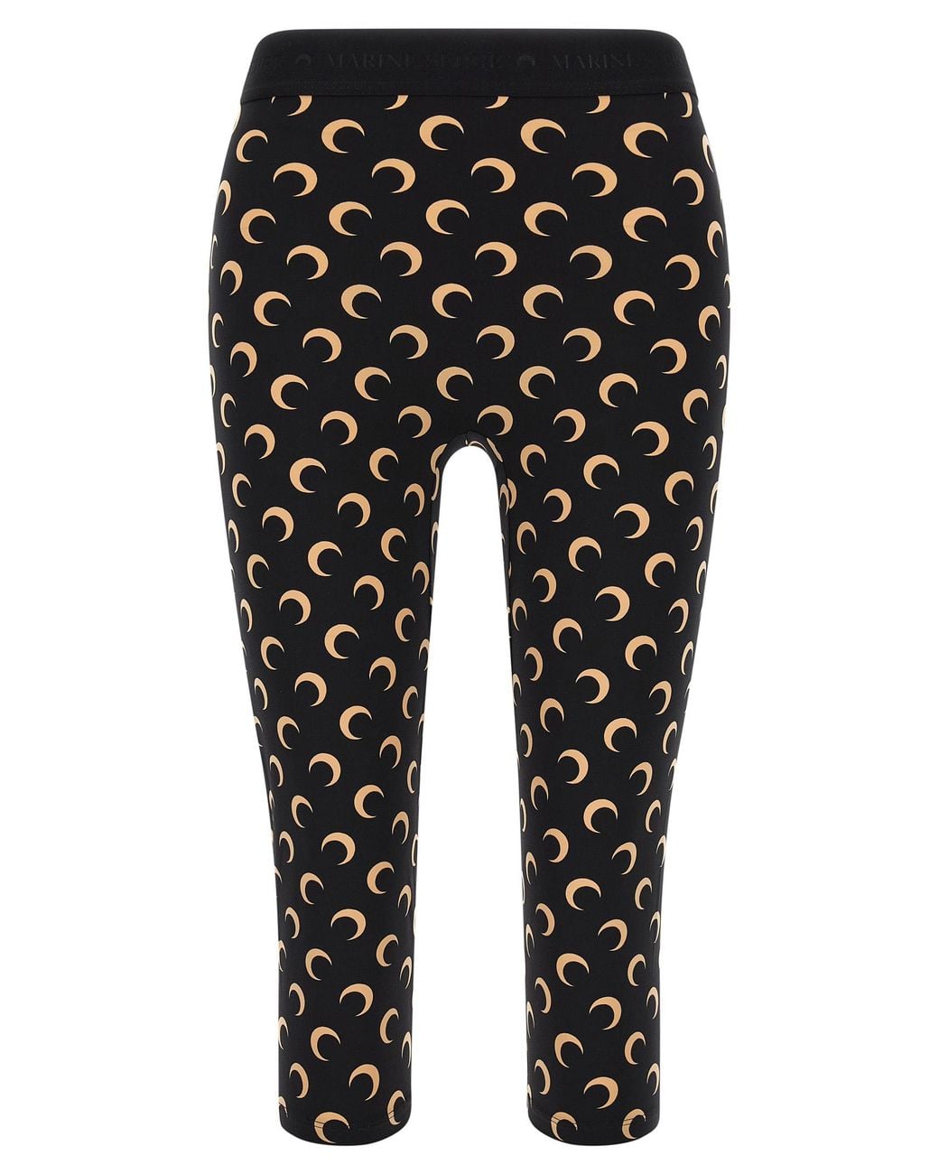 MARINE SERRE Black 'All Over Moon' Capri Leggings