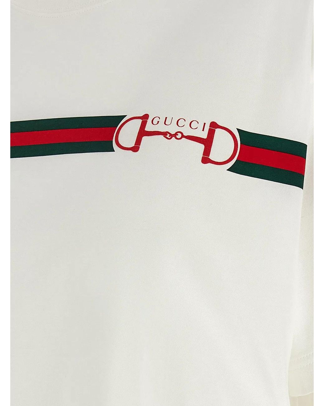 Gucci White Cotton T-Shirt