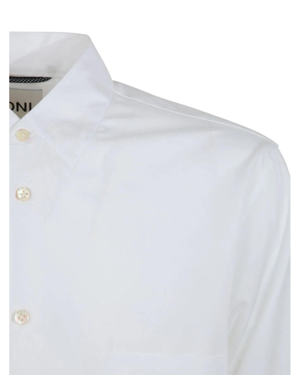 Dnl White Cotton Shirt for men