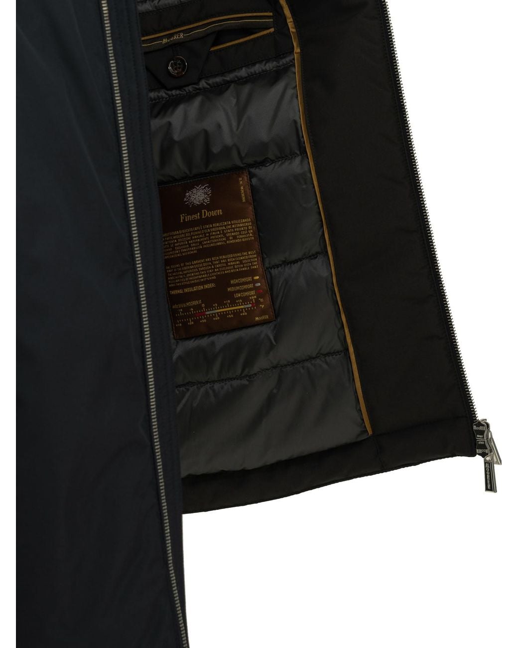Moorer Black "Albini-Stp" Short Down Jacket for men