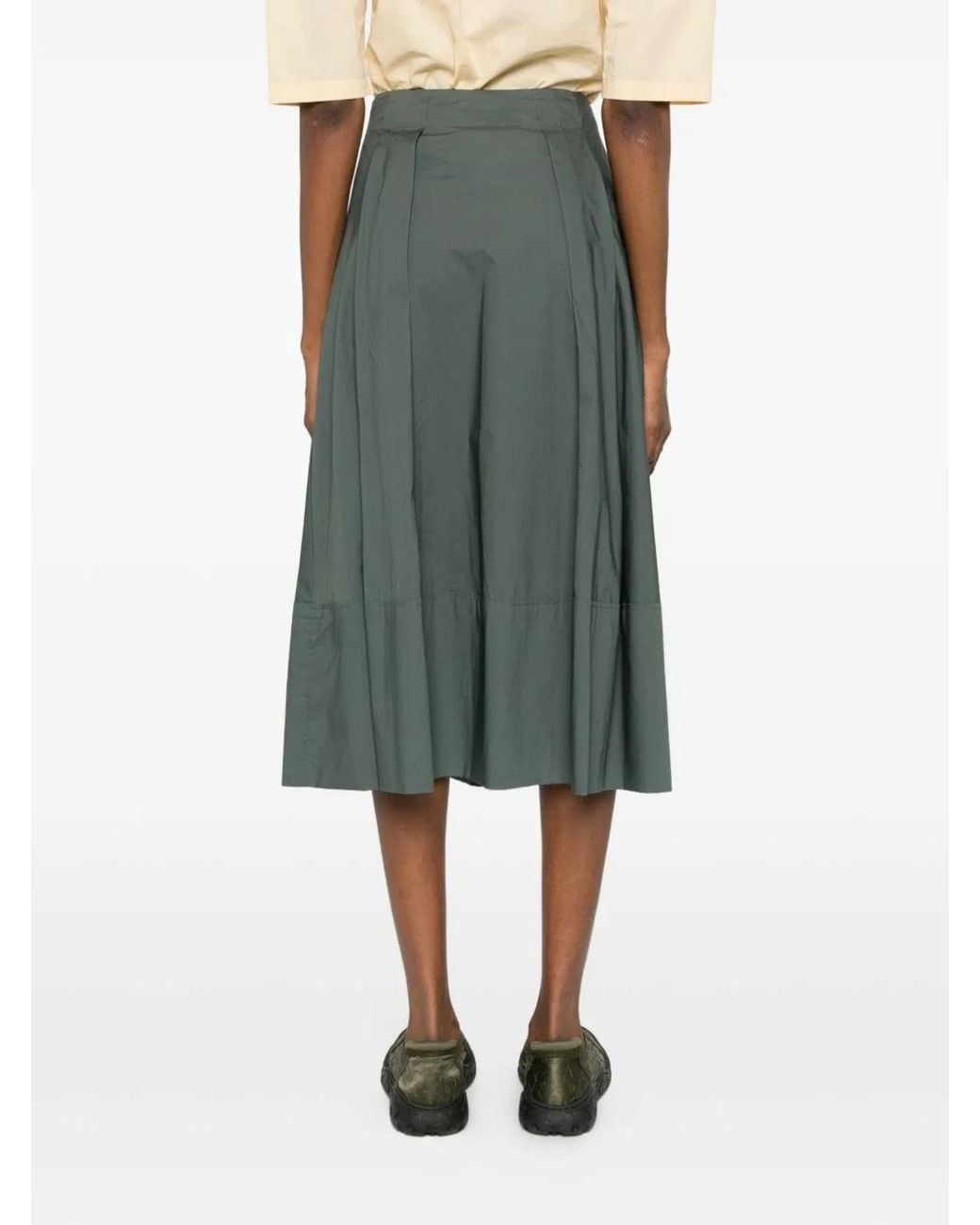 Woolrich Gray Cotton Long Skirt