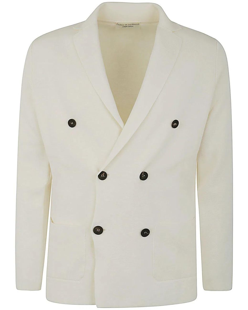 FILIPPO DE LAURENTIIS Natural Double Breasted Jacket for men