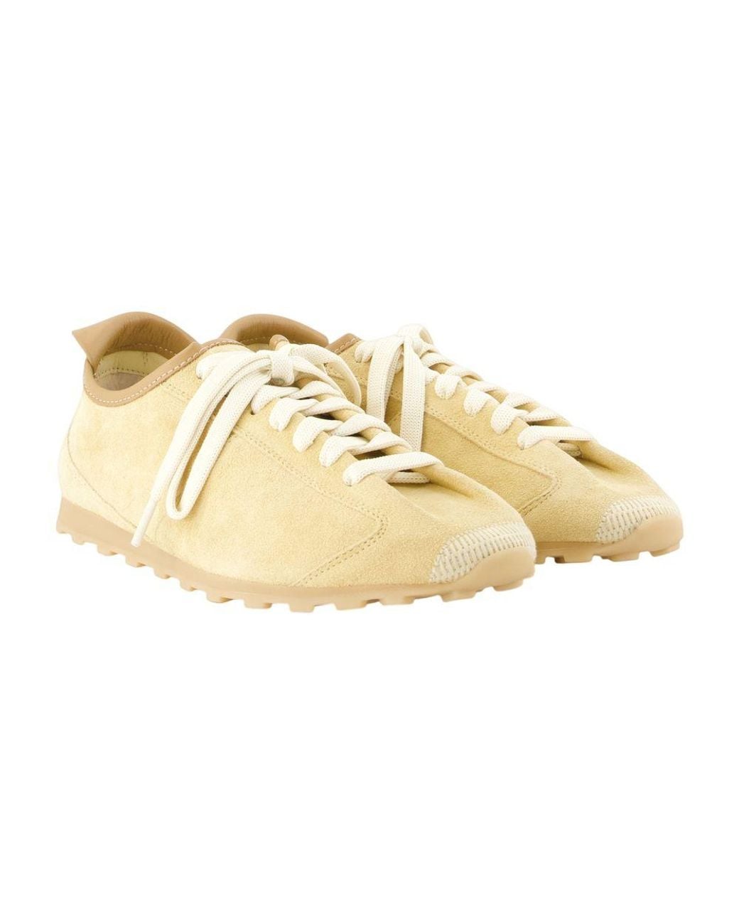 Jacquemus Natural Les Tennis Suede Sneakers