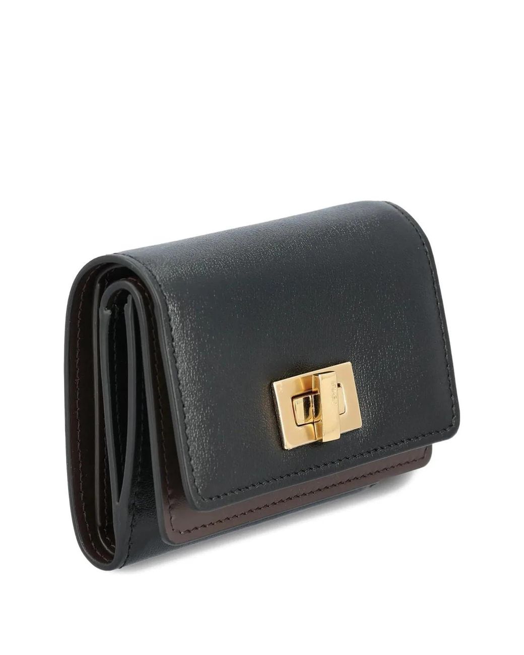 Fendi Gray Way Trifold Small Leather Multicolour