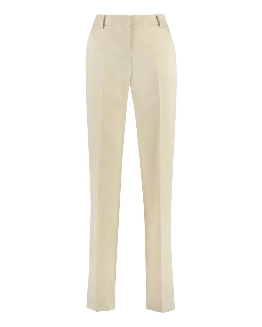 PT01 Natural Ambra Cotton-Linen Trousers